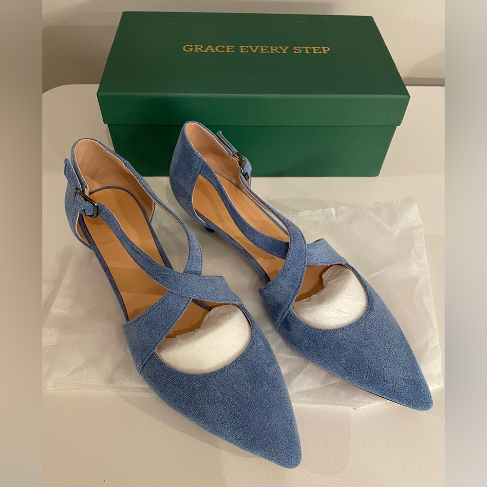 Blue Suede Heels